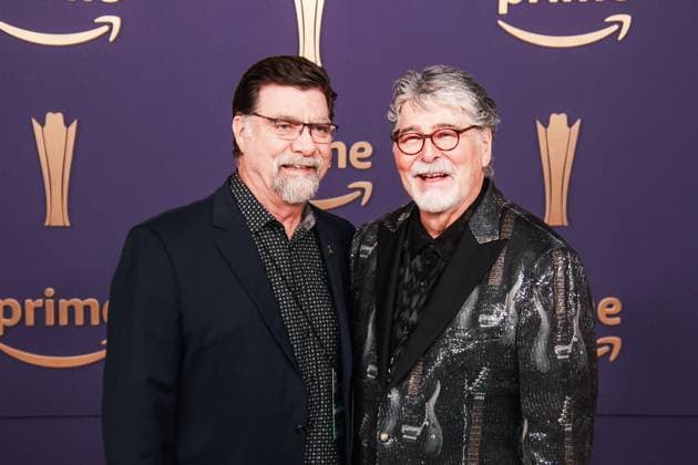 May 16, 2024, Frisco, Tx, USA: Alabama - Teddy Gentry, Randy Owen attend the 59th Academy of Country Music Awards at Omni Frisco Hotel at The Star on May 16, 2024 in Frisco, Texas. Frisco USA - ZUMAs181 20240516_zea_s181_358 Copyright: xOzziexBx