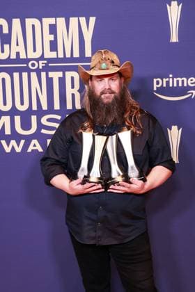 May 16, 2024, Frisco, Tx, USA: Chris Stapleton, winner of the Album of the Year award for Ã¢â‚¬oeHigher, the Male Artist of the Year award, and Artist-Songwriter of the Year award poses in the press room during the 59th Academy of Country Music Awards at The Ford Center at The Star on May 16, 2024 in Frisco, Texas. Frisco USA - ZUMAs181 20240516_zea_s181_430 Copyright: xOzziexBx