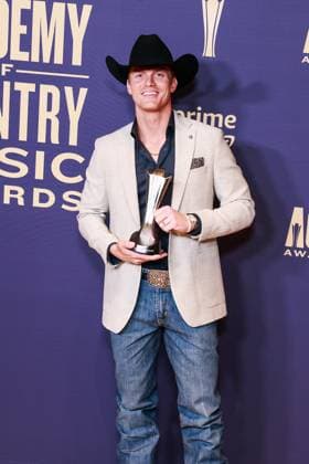 May 16, 2024, Frisco, Tx, USA: Parker McCollum, winner of the Visual Media of the Year award for Burn It Down,Ã¢â‚¬Â poses in the press room during the 59th Academy of Country Music Awards at The Ford Center at The Star on May 16, 2024 in Frisco, Texas. Frisco USA - ZUMAs181 20240516_zea_s181_421 Copyright: xOzziexBx