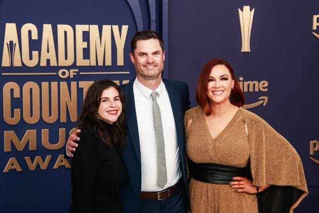 May 15, 2024, Frisco, Tx, USA: Ryan Redington, Michelle T. Kammerer, Emily Cohen Belote attend the 59th Academy of Country Music Awards at Omni Frisco Hotel at The Star on May 16, 2024 in Frisco, Texas. Frisco USA - ZUMAs181 20240515_zea_s181_147 Copyright: xOzziexBx