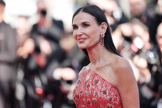 Cannes Kinds Of Kindness Screening DB Demi Moore attending the Kinds Of Kindness Red Carpet at the 77th annual Cannes Film Festival at Palais des Festivals on May 17, 2024 in Cannes, France. Photo by David Boyer ABACAPRESS.COM Cannes France  Copyright: xBoyerxDavid ABACAx