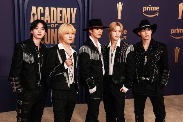 May 15, 2024, Frisco, Tx, USA: P1Harmony - Keeho, Theo, Jiung, Intak, Soul, Jongseob attend the 59th Academy of Country Music Awards at Omni Frisco Hotel at The Star on May 16, 2024 in Frisco, Texas. Frisco USA - ZUMAs181 20240515_zea_s181_192 Copyright: xOzziexBx