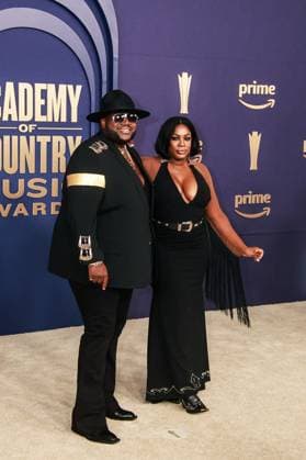 May 15, 2024, Frisco, Tx, USA: The War And Treaty - Michael Trotter Jr, Tanya Trotter attends the 59th Academy of Country Music Awards at Omni Frisco Hotel at The Star on May 16, 2024 in Frisco, Texas. Frisco USA - ZUMAs181 20240515_zea_s181_202 Copyright: xOzziexBx