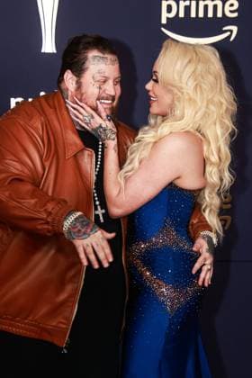 May 16, 2024, Frisco, Tx, USA: Jelly Roll and Bunnie XO attends the 59th Academy of Country Music Awards at Omni Frisco Hotel at The Star on May 16, 2024 in Frisco, Texas. Frisco USA - ZUMAs181 20240516_zea_s181_216 Copyright: xOzziexBx