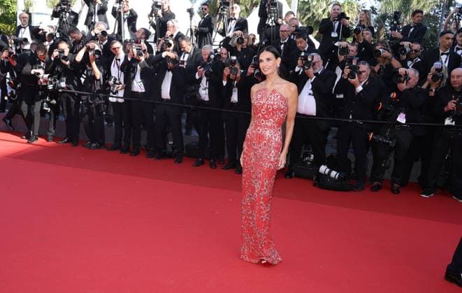 May 17, 2024, Cannes, France: Demi Moore attends the Kinds Of Kindness Red Carpet at the 77th annual Cannes Film Festival at Palais des Festivals on May 17, 2024 in Cannes, France. Cannes France - ZUMAs181 20240517_zea_s181_020 Copyright: xDGPx