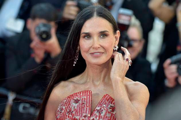 Demi Moore attends the Kinds Of Kindness Red Carpet at the 77th annual Cannes Film Festival at Palais des Festivals on Friday, May 17, 2024 in Cannes, France.  CAN20240517326 RoccoxSpaziani