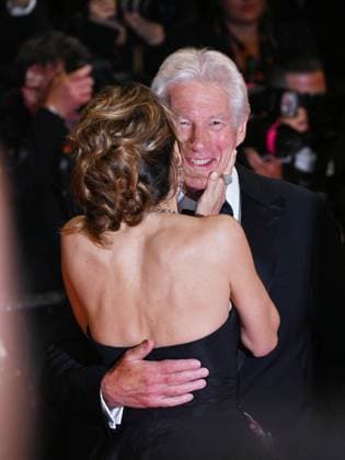 Cannes, 77th Cannes Film Festival 2024, Red carpet film Oh, Canada Cannes, 77th Cannes Film Festival 2024, Fourth Evening - red carpet of the film Oh Canada - In the photo: Alejandra Silva, Richard Gere Cannes France  Copyright: xIPA ABACAx