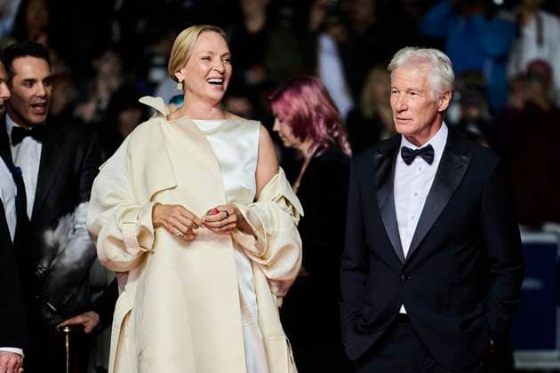 M MontÃ e des marches du film Â Oh, Canada Â lors du 77eme Festival International du Film de Cannes Uma Thurman, Richard Gere MontÃ e des marches du film Â Oh, Canada Â lors du 77eme Festival International du Film de Cannes, au Palais des Festivals Ã Cannes On may 17th 2024 Jacovides Moreau Bestimage Red carpet of the movie Â Oh, Canada Â during the 77th Cannes International Film Festival at the Palais des Festivals in Cannes, France On may 17th 2024 Cannes France  Copyright: xJACOVIDES-MOREAUx xBESTIMAGExJACOVIDES-MOREAUx xBESTIMAGEx