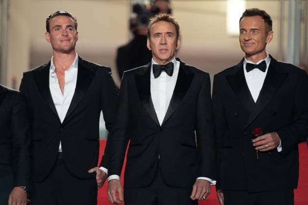 Cannes The Surfer Premiere Alexander Bertrand, Nicolas Cage and Julian McMahon attending The Surfer Premiere as part of the 77th Cannes International Film Festival in Cannes, France on May 17, 2024. Photo by Aurore Marechal ABACAPRESS.COM Cannes France  Copyright: xMarechalxAurore ABACAx