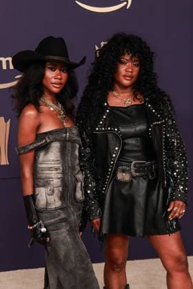 O.N.E. the Duo - Prana Supreme, Tekitha attend the 59th Academy of Country Music Awards at Omni Frisco Hotel at The Star on May 16, 2024 in Frisco, Texas. Photo: Ozzie B imageSPACE MediaPunch Copyright: ximageSPACEx