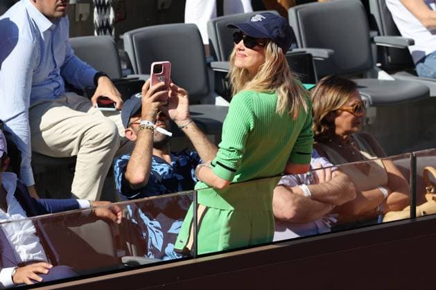 May 17, 2024, Rome, Italy, italy: Rome, Italy 17.05.2024: CHIARA FERAGNI ON THE STAND during Internazionali BNL 2024 menÃ¢â‚¬â ¢s ATP 1000 Open tennis tournament in Rome Center Court. Rome italy  - ZUMAp169 20240517_zsa_p169_479 Copyright: xmarcoxiacobuccix