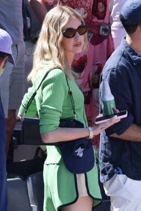 May 17, 2024, Rome, Italy, Lazio: Chiara Ferragni at the tennis internationals in Rome in the company of friends smiles at the fans and beveled a pen with the inevitable telephone. Rome (Italy), 17 May 2024. Photographer01 Rome Lazio  - ZUMAp169 20240517_zsa_p169_925 Copyright: xFotografo01x