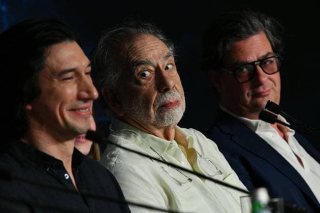 Cannes - Megalopolis Press Conference Adam Driver, Director Francis Ford Coppola and Roman Coppola attend the Megalopolis press conference during the 77th annual Cannes Film Festival at Palais des Festivals on May 17, 2024 in Cannes, France. Photo by Cyril Pecquenard Pool ABACAPRESS.COM Cannes France  Copyright: xPecquenardxCyril Pool ABACAx