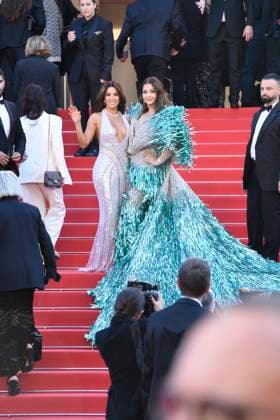 Eva Longoria and Aishwarya Rai at the KINDS OF KINDNESS premiere at the 77th Cannes Film Festival 17 05 2024