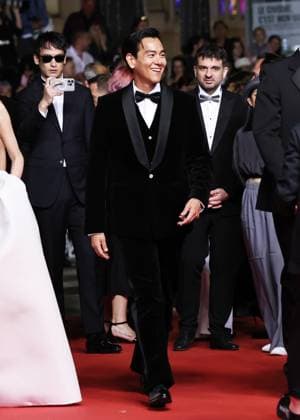 (240518) -- CANNES, May 18, 2024 -- Actor Eddie Peng arrives at the red carpet for the film Gou Zhen (Black Dog) during the 77th edition of the Cannes Film Festival in Cannes, southern France, on May 17, 2024. The film Gou Zhen (Black Dog) is in competition for the category Un Certain Regard of the festival. ) FRANCE-CANNES-FILM FESTIVAL-BLACK DOG GaoxJing 
