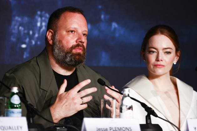 May 18, 2024, Cannes, France: Yorgos Lanthimos and Emma Stone attend the Kinds Of Kindness Press Conference during the 77th annual Cannes Film Festival at Palais des Festivals on May 18, 2024 in Cannes, France. Cannes France - ZUMAz156 20240518_zip_z156_018 Copyright: xBeataxZawrzelx