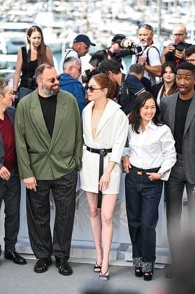 May 18, 2024, Cannes, Cannes, France: YORGOS LANTHIMOS, EMMA STONE, HONG CHAU, MAMOUDOU ATHIE attend the Kinds Of Kindness Photocall at the 77th annual Cannes Film Festival at Palais des Festivals on May 18, 2024 in Cannes, France. Cannes France - ZUMAk160 20240518_zip_k160_006 Copyright: xStefanosxKyriazisx