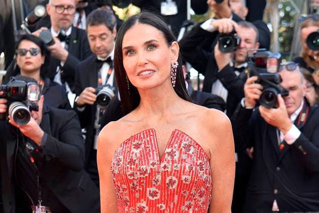Demi Moore at the Kind of Kindness movie premiere on 17 05 2024 in Cannes Cannes Film Festival 2024 Kind of Kindness movie premiere