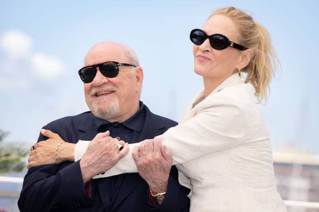 Cannes - Oh Canada Photocall Uma Thurman, Paul Schrader attend the Oh, Canada Photocall at the 77th annual Cannes Film Festival at Palais des Festivals on May 18, 2024 in Cannes, France. Photo by ShootPix ABACAPRESS.COM Cannes France  Copyright: xShootpix ABACAx