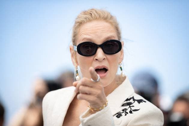 Cannes - Oh Canada Photocall Uma Thurman attends the Oh, Canada Photocall at the 77th annual Cannes Film Festival at Palais des Festivals on May 18, 2024 in Cannes, France. Photo by ShootPix ABACAPRESS.COM Cannes France  Copyright: xShootpix ABACAx