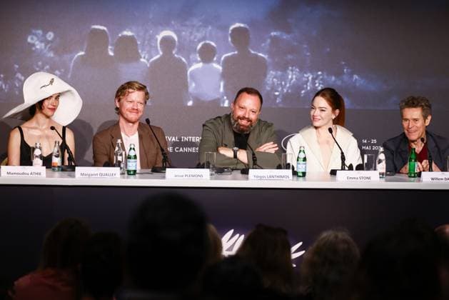 May 18, 2024, Cannes, France: Margaret Qualley, Jesse Plemons, Yorgos Lanthimos, Emma Stone, Willem Dafoe attend the Kinds Of Kindness Press Conference during the 77th annual Cannes Film Festival at Palais des Festivals on May 18, 2024 in Cannes, France. Cannes France - ZUMAz156 20240518_zip_z156_007 Copyright: xBeataxZawrzelx