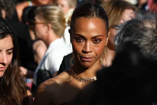 May 18, 2024, Cannes, Cote D azur, France: ZOE SALDANA walks the red carpet ahead of the Emilia Perez Premiere screening at the 77th Annual Cannes Film Festival at Palais des Festivals in Cannes, France Cannes France - ZUMAc179 20240518_zep_c179_132 Copyright: xMickaelxChavetx