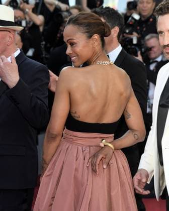 77th Cannes Film Festival 2024, Red carpet film Emilia PÃ rez Cannes, 77th Cannes Film Festival 2024, Red carpet film Emilia PÃ rez In the photo: Zoe Saldana Cannes France  Copyright: xIPA ABACAx