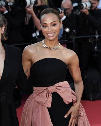 77th Cannes Film Festival 2024, Red carpet film Emilia PÃ rez Cannes, 77th Cannes Film Festival 2024, Red carpet film Emilia PÃ rez In the photo: Zoe Saldana Cannes France  Copyright: xIPA ABACAx
