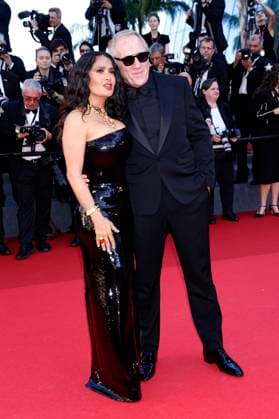 Salma Hayek with husband Francois Henri Pinault at the premiere of the feature film Emilia Perez at the Festival de Cannes 2024 77 Cannes International Film Festival at the Palais des Festivals Cannes, 18 05 2024 Foto:xD.xBedrosianx xFuturexImagex perez_4548