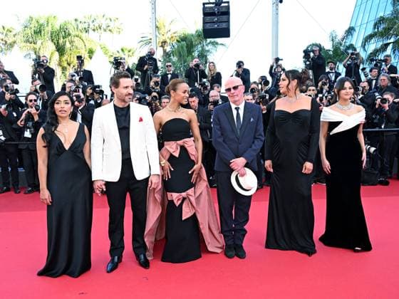 *Cannes, 77th Cannes Film Festival 2024, Fifth Evening Red Carpet Emilia Perez Cannes, 77th Cannes Film Festival 2024, Fifth evening Evening - red carpet of the film Emilia Perez In the photo: Selena Gomez, Karla Sofia Gascon, Jacques Audiard, Zoe Saldana, Edgar Ramirez and Adriana Paz Cannes France  Copyright: xIPA ABACAx
