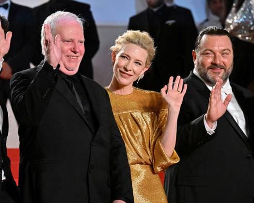 Cannes, 77th Cannes Film Festival 2024, Red Carpet Rumours In the photo: Denis MÃ nochet, Cate Blanchett  Copyright: xManuelexMangiarottix xipa-agencyx xPoolxPhotoxEventsx03x IPA_Agency_IPA46235852
