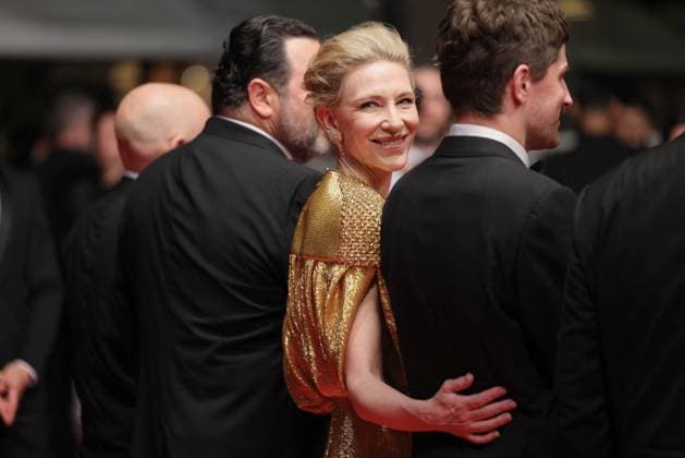 Cannes Rumours Screening DB Denis MÃ nochet, Cate Blanchett attending the Rumours Red Carpet at the 77th annual Cannes Film Festival at Palais des Festivals on May 18, 2024 in Cannes, France. Photo by David Boyer ABACAPRESS.COM Cannes France  Copyright: xBoyerxDavid ABACAx