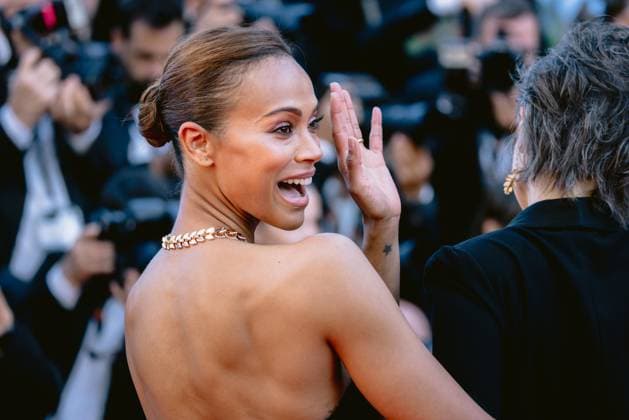 77eme Festival International du Film de Cannes Montee des marches du film Emilia Perez 77th International Cannes Film Festival Red carpet of Emilia Perez movie 305144 2024 05 18 Alpes Maritimes Cannes France Saldana, Zoe  Copyright: xTerencexBaelenx STAR_305144_108