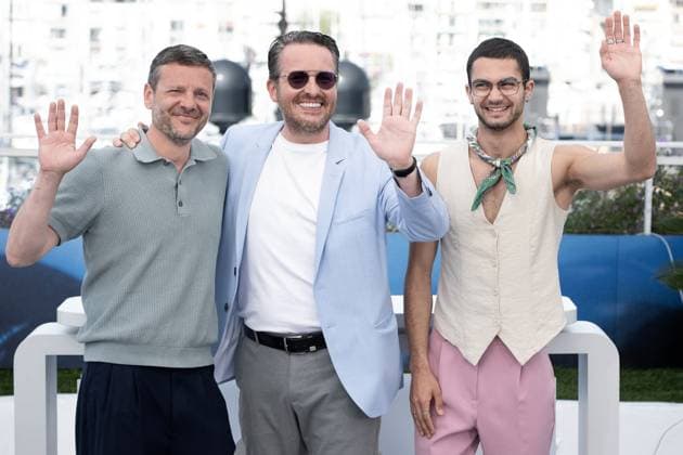 Annual Cannes Film Festival - Three Kilometres Photocall - Cannes DN Bogdan Dumitrache, Emanuel Parvu and Ciprian Chiujdea attend the Trei Kilometri Pana La Capatul Lumii (Three Kilometres to the end of the World) Photocall at the 77th annual Cannes Film Festival at Palais des Festivals on May 18, 2024 in Cannes, France. Photo by David NIVIERE ABACAPRESS.COM CANNES France  Copyright: xNivierexDavid ABACAPRESS.COMx