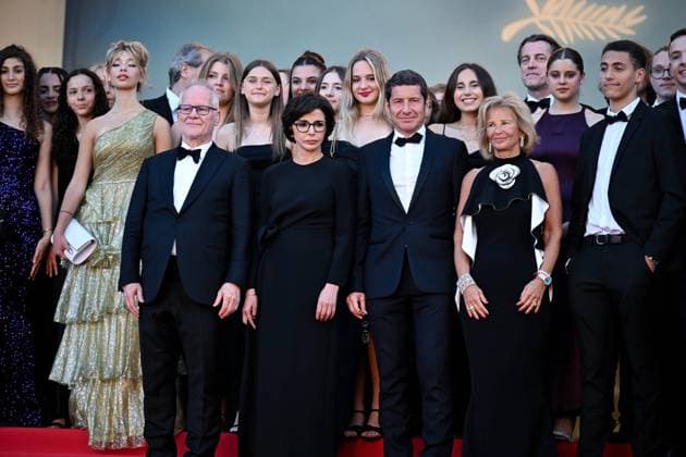 77eme Festival International du Film de Cannes Marches du film Emilia Perez 77th International Cannes Film Festival Red carpet of Emilia Perez movie Festival de Cannes 2024 77e Ã dition Montee Emilia Perez Thierry Fremaux, Rachida Dati, David Lisnard, Iris Knobloch 305160 2024 05 18 Cannes France  Copyright: xLionelxGuericolas MPPx STAR_305160_014