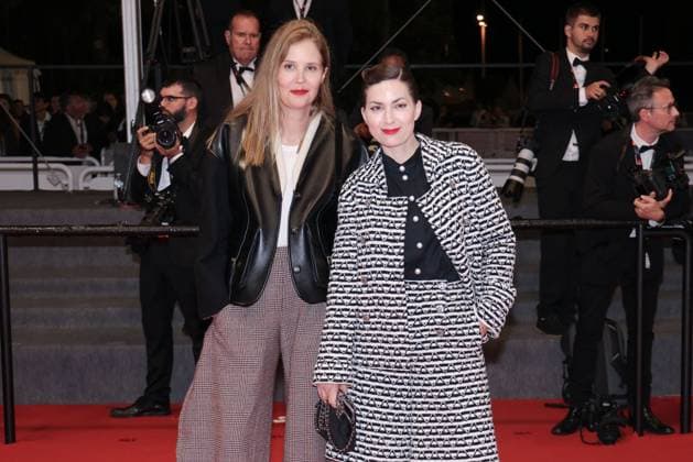 Cannes Les Femmes Au Balcon Screening DB Justine Triet and Rebecca Zlotowski attends the Les Femmes Au Balcon (The Balconettes) Red Carpet at the 77th annual Cannes Film Festival at Palais des Festivals on May 18, 2024 in Cannes, France. ( Photo by David Boyer ABACAPRESS.COM Cannes France  Copyright: xBoyerxDavid ABACAx