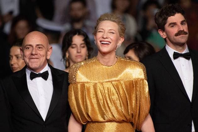 Cannes Rumours Premiere Rolando Ravello, Cate Blanchett and Evan Johnson attending the Rumours Premiere as part of the 77th Cannes International Film Festival in Cannes, France on May 18, 2024. Photo by Aurore Marechal ABACAPRESS.COM Cannes France  Copyright: xMarechalxAurore ABACAx