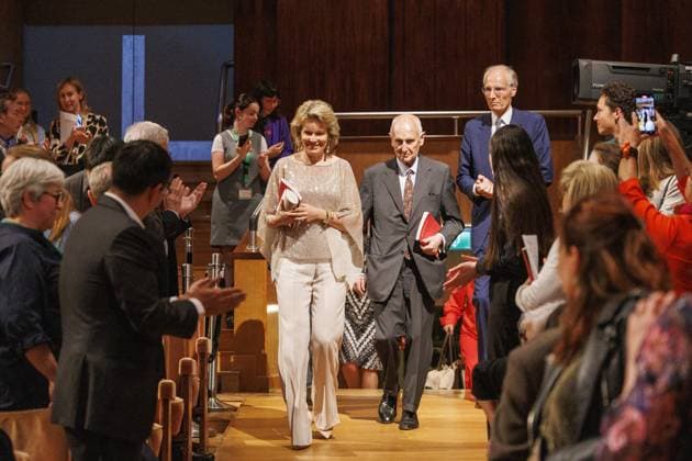 Entertainment Themen der Woche KW20 Entertaintment Bilder des Tages Queen Mathilde of Belgium arrives for the proclamation of the finalists after the last session of the semi-finals of the 2024 edition of the Queen Elisabeth Violin Competition, at the Brussels Bozar concert hall, Saturday 18 May 2024.  NICOLASxMAETERLINCK 92970767