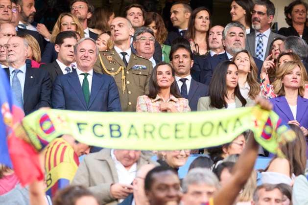 18-05-2024 Zaragoza Queen Letizia attend the final of the Spanish Copa de su Majestad Football 2023 2024 between FC Barcelona and Real Sociedad at the La Romareda in Zaragoza. No Spain Â  Copyright: xPPEx