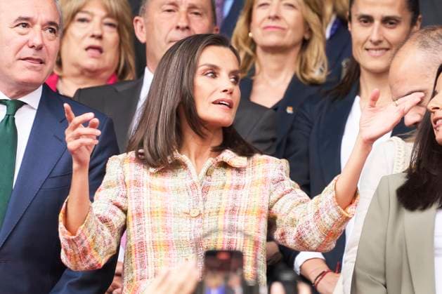 18-05-2024 Zaragoza Queen Letizia attend the final of the Spanish Copa de su Majestad Football 2023 2024 between FC Barcelona and Real Sociedad at the La Romareda in Zaragoza. No Spain Â  Copyright: xPPEx