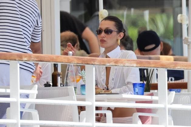 Bella Hadid At Eden Roc - Antibes Bella Hadid at Eden Roc hotel in Antibes, France on May 18, 2024, during the 77th annual Cannes film festival. Photo by ABACAPRESS.COM Antibes France  Copyright: xABACAx