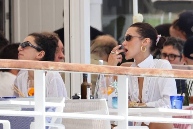 Bella Hadid At Eden Roc - Antibes Bella Hadid at Eden Roc hotel in Antibes, France on May 18, 2024, during the 77th annual Cannes film festival. Photo by ABACAPRESS.COM Antibes France  Copyright: xABACAx