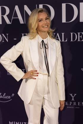 Cannes - Le Grand Diner Gala - Theoule sur Mer Louise ekland, at the Grand Dinner for the 77th edition of the Cannes Film Festival around a gala with the artist Slimane in the exceptional setting of Pierre Cardin s Palais Bulles in ThÃ oule-sur-Mer, France, on Saturday, May 18, 2024.. Photo by Cyril CHATEAU ABACAPRESS.COM  Copyright: xChateauxCyril ABACAx