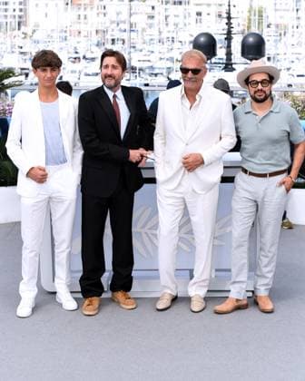 Cannes, 77th Cannes Film Festival 2024 Photocall film Horizon: an American saga In the photo: Hayes Costner, Luke Wilson, Kevin Costner, Alejandro Edda  Copyright: xAlbertoxTerenghix xipa-agency.nex xPoolxPhotoxEventsx03x IPA_Agency_IPA46253632