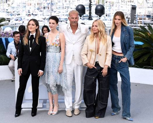 77th Cannes Film Festival 2024 Photocall film Horizon: an American saga Cannes, 77th Cannes Film Festival 2024 Photocall film Horizon: an American saga In the photo: Isabelle Fuhrman, Ella Hunt, Kevin Costner, Sienna Miller, Abbey Lee Kershaw Cannes France  Copyright: xIPA ABACAx