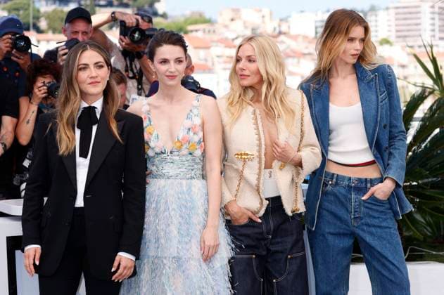 Isabelle Fuhrman, Ella Hunt, Sienna Miller and Abbey Lee Kershaw at the photocall for the feature film Horizon An American Saga at the Festival de Cannes 2024 77 Cannes International Film Festival at the Palais des Festivals Cannes, 19 05 2024 Foto:xD.xBedrosianx xFuturexImagex horizon_4517
