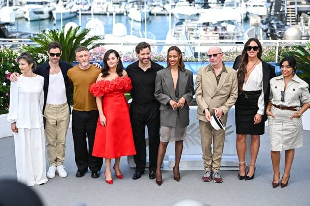 May 19, 2024, Sirmione, Lombardy, Italy: CAMILLE, CLo°MENT DUCOL, DAMIEN JALET, SELENA GOMEZ, o°DGAR RAMoÂREZ, ZOE SALDANA, JACQUES AUDIARD, KARLA SOFoÂA GASCoN and ADRIANA PAZ attend the Emilia Perez Photocall at the 77th annual Cannes Film Festival at Palais des Festivals on May 19, 2024 in Cannes, France. Sirmione Italy - ZUMAk160 20240519_zip_k160_018 Copyright: xStefanosxKyriazisx