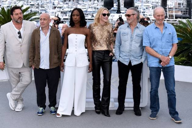 77th Cannes Film Festival 2024 Photocall film Rumors Cannes, 77th Cannes Film Festival 2024 Photocall film Rumors In the photo: Denis MÃ nochet, Rolando Ravello, Nikki Amuka-Bird, Cate Blanchett, Roy Dupuis, Charles Dance Cannes France  Copyright: xIPA ABACAx