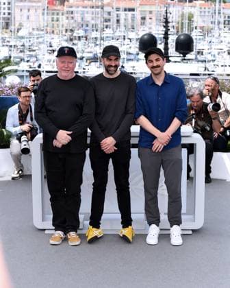 77th Cannes Film Festival 2024 Photocall film Rumors Cannes, 77th Cannes Film Festival 2024 Photocall film Rumors In the photo: Evan Johnson, Galen Johnson, Guy Maddin Cannes France  Copyright: xIPA ABACAx