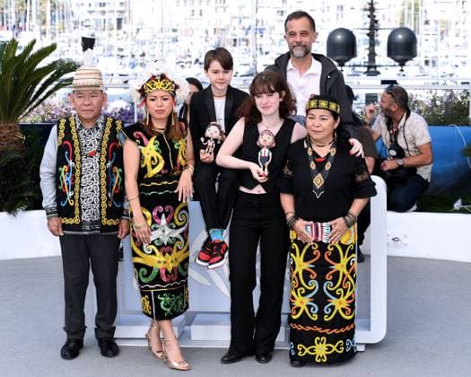 Cannes, 77th Cannes Film Festival 2024 Photocall film Savages In the photo: Komeok Joe, Sailyvia Paysan, Martin Verset, Babette De Coster, Claude Barras, Nelly Tungang  Copyright: xAlbertoxTerenghix xipa-agency.nex xPoolxPhotoxEventsx03x IPA_Agency_IPA46256592